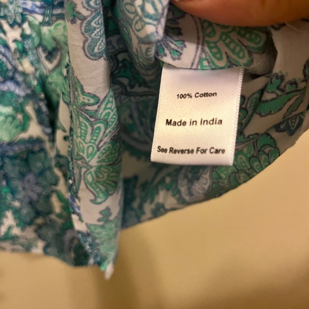 Coral Bay Green and Blue Patterned Shirt - Picture 4 of 4